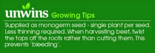 Beetroot Monika Seeds Unwins Growing Tips
